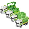 4pcs Garbage Truck Toy Children Trash Car Sanitation Model Trucks for Imaginative Play and Hand Eye Coordination Development 6