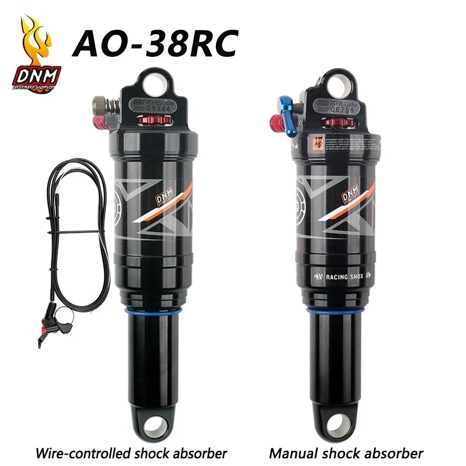 DNM Air Rear Shock Air Pressure Adjustable 165/190/ 200mm AO-38RC Soft Tail Frame Folding Bike MTB Rebound Rear Shock Absorber bike suspension shock absorber bicycle shock absorber