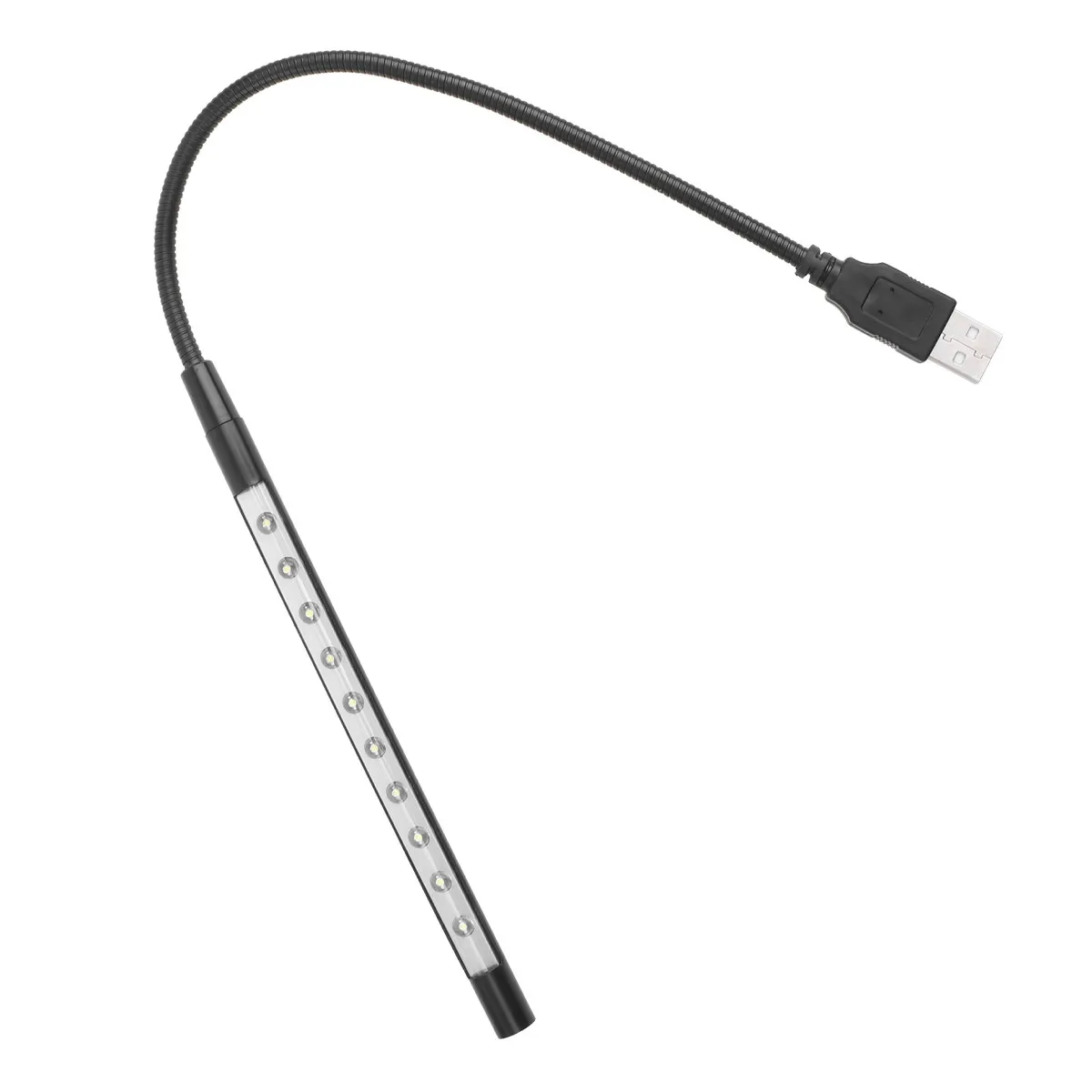 노트북 USB 라이트 키보드 램프 블랙 조절 가능한 유연한 금속 눈 보호 노트북 게임용 USB 라이트 야간용
