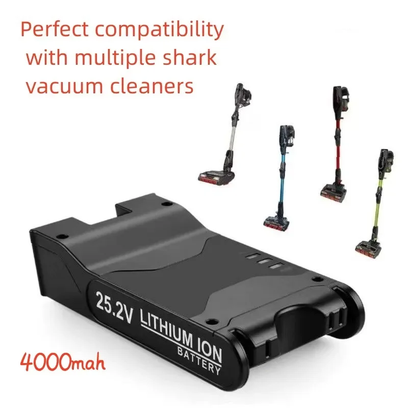

100% original 25.2V 4000mAh for Shark S1 S2 S3 S4 S6 S7 S9 IC205 200C 200W XBAT200 vacuum cleaner Lithium battery