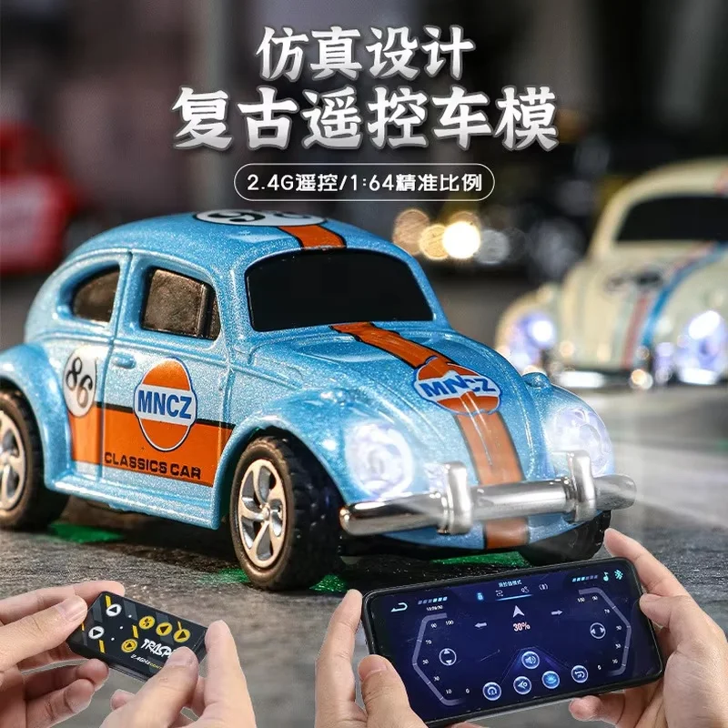 Wireless Mini Beetle Alloy Remote Control Car Mobile Phone Remote Control Model Car Toy 2025