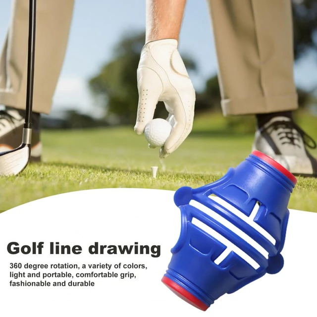 Plástico Golf Ball Marker, Dispositivo do forro de rotação de 360 graus,  Visando Scribing Clip Desenho de linha profissional - AliExpress