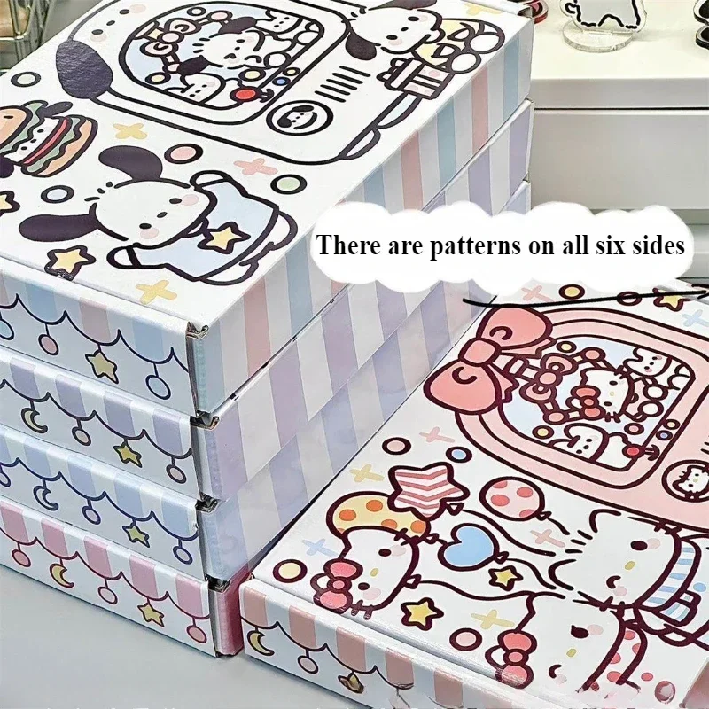 5pcs/set Japanese Sanrio Kawaii Kuromi Cute Packaging Box Christmas Decor Gift Boxfor Jewelry Candy DIY Handmade Soap Packing