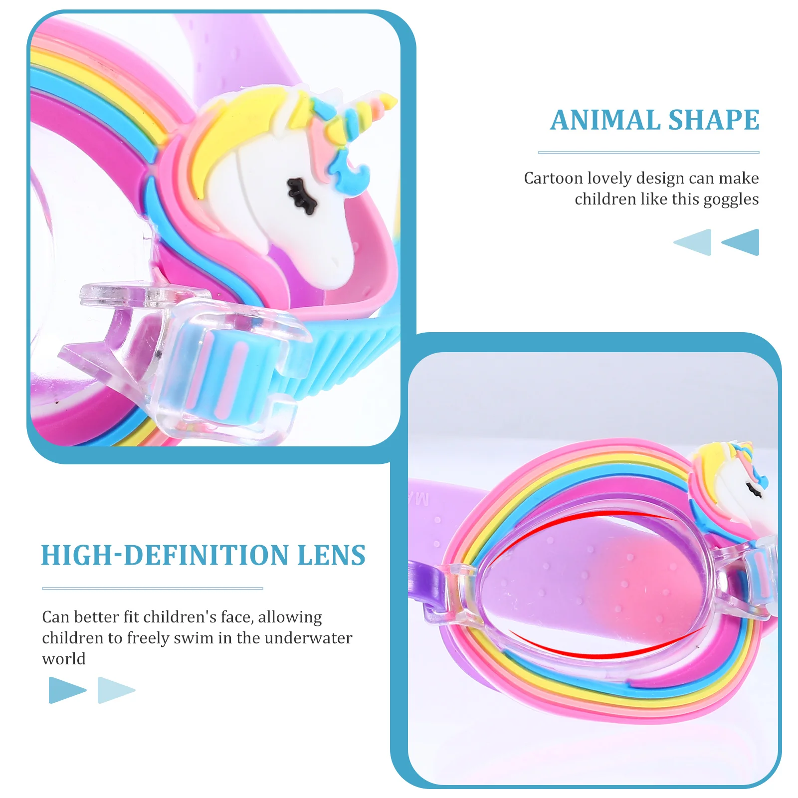 Swimming Goggles Children's Swimming Goggles Anti-fog for Kids Beach Silica Gel Girl