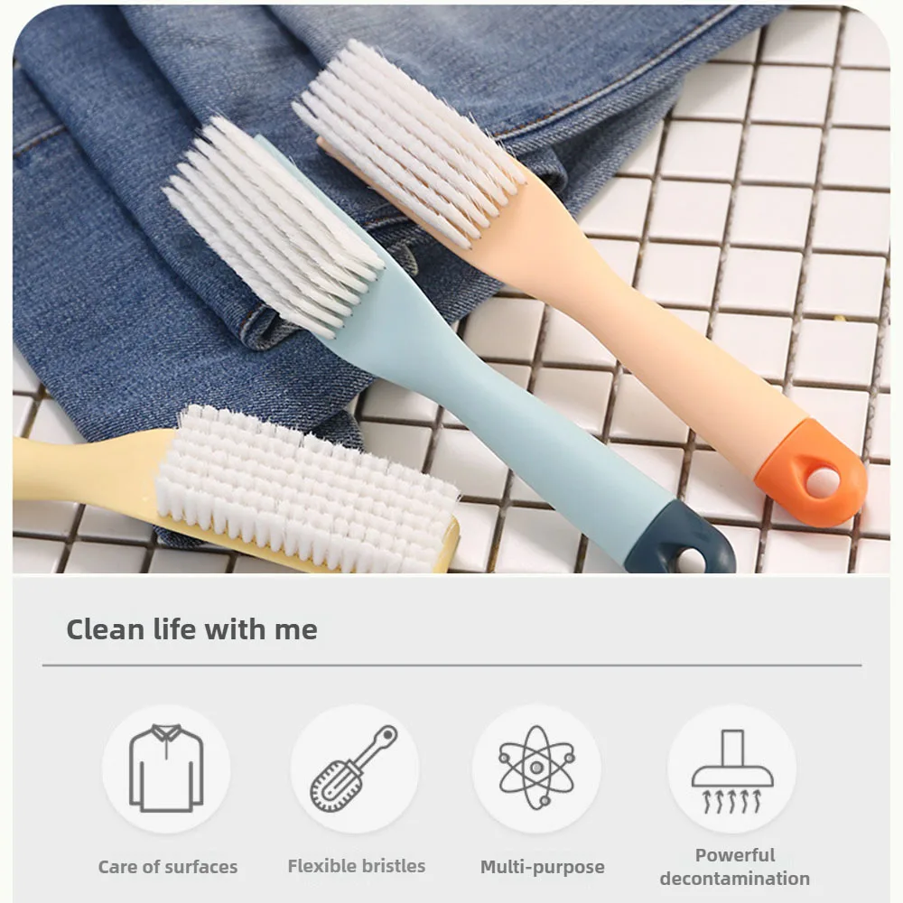3pcs Shoe Brush Laundry Brush Multifunctional Clean Soft Bristles No Damage To Shoes No Hair Loss Long Handle Scrubbing Brush 6
