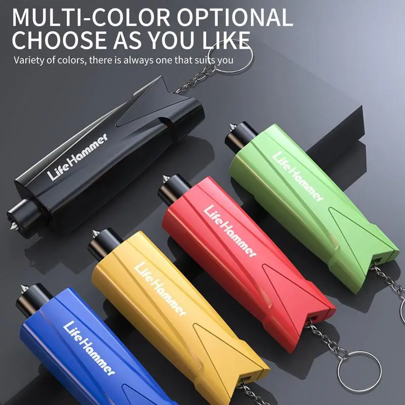 

Car Window Glass Breaker Portable Lifesaving Hammer With Seat Belt Cutter Keychain Emergency Escape Accessories Tool Kit
