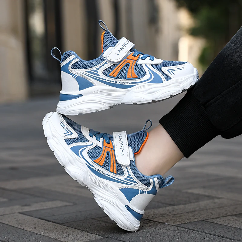 New Boy Girl Shoes Hot Selling Breathable Children Sneakers Comfort Soft Running Shoes Classic Simple Color Blocked Casual Shoes