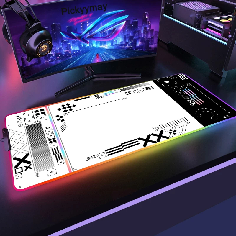 

Большой коврик для мыши CS GO RGB, игровой коврик для мыши, Настольный коврик для мыши, коврик для мыши с подсветкой, коврики для ноутбука, светящиеся коврики для клавиатуры