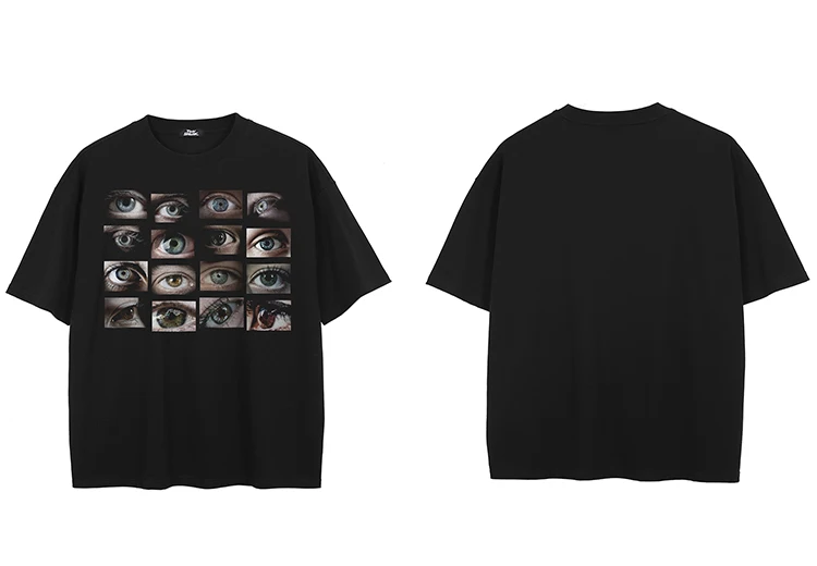 Vintage Eyes Grid Graphic T-Shirt Sa10ce90d13d841d38ae1a7a26cdbce80d