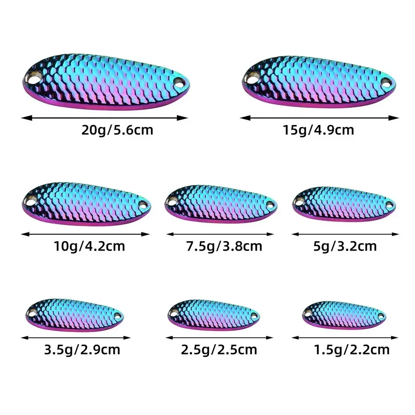 Versatile Metal Spoon Fishing Lures - Hard Bait Sequins for Freshwater & Saltwater