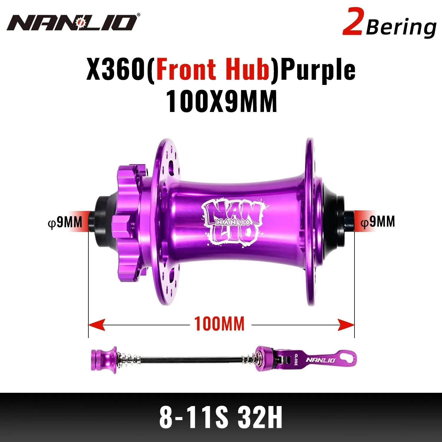 NanLio X360 Bicycle Hubs Noise Hub with 8 Pawls 3 Teeth 360
