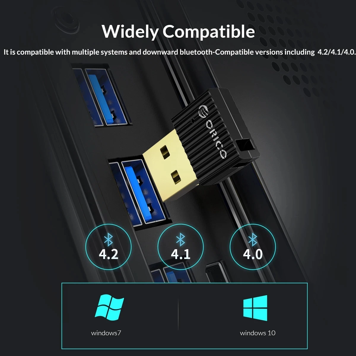 Bluetooth Adapter ORICO Mini Wireless USB 5.0 Bluetooth-Compatible Dongle 5.0 Adapter Music Audio Transmitter Receiver for PC Speaker Mouse Laptop