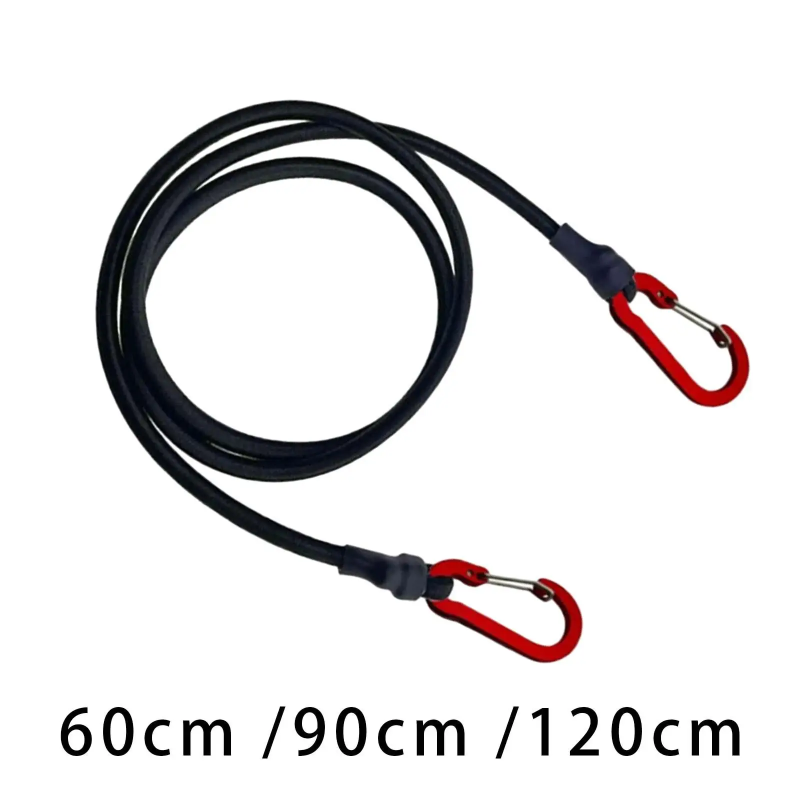 Elastic Strap Carabiner Bungee Cord Fixed with Hooks Tying Rope Strong Bungee Straps Luggage Rope Cord For Hiking Travel cargo straps cargo tie down strap tie down straps lashing strap bungee straps