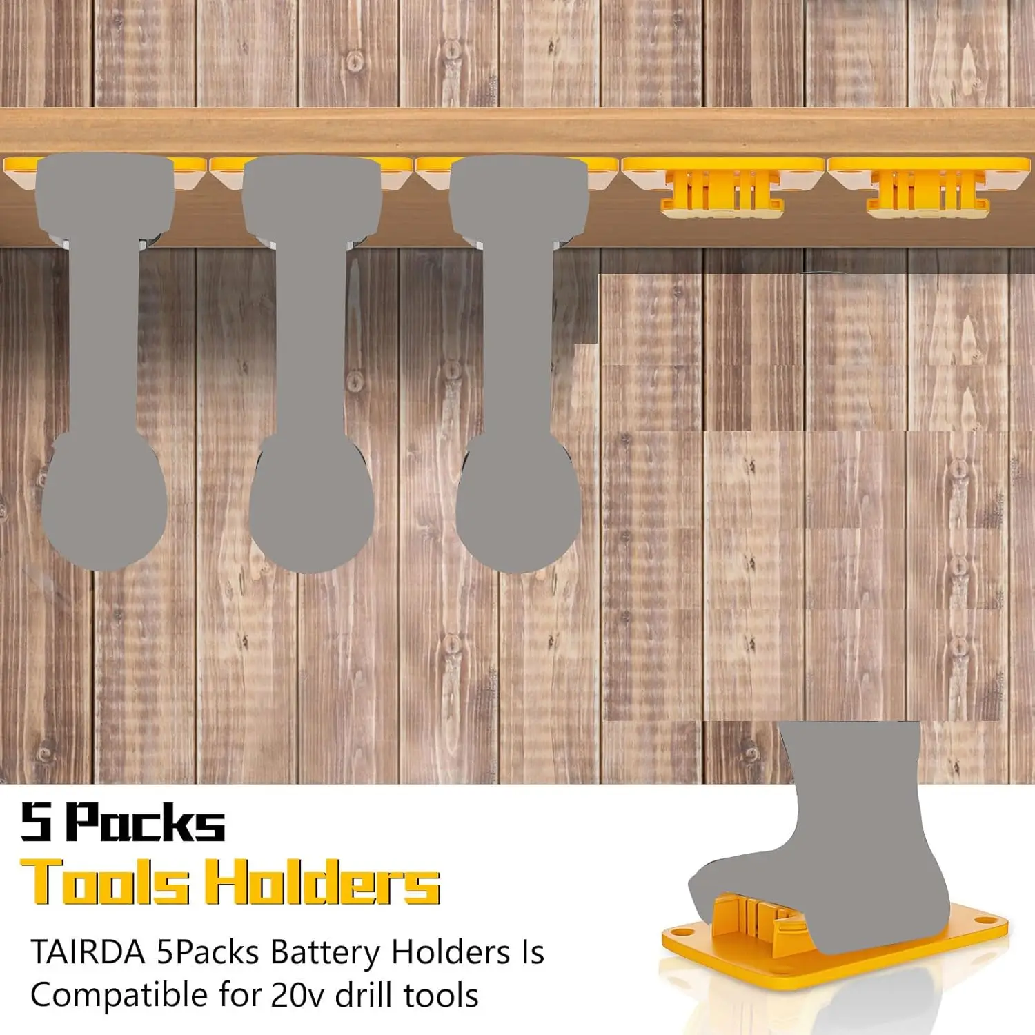 5/10pcs For Dewalt/Milwaukee 14.4-20V Battery Tools Machine Holder Storage Rack