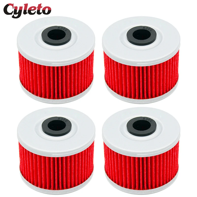1/2/4pcs Cyleto Motorcycle Oil Filter For Kawasaki Ksr110 Ksr 110 2002