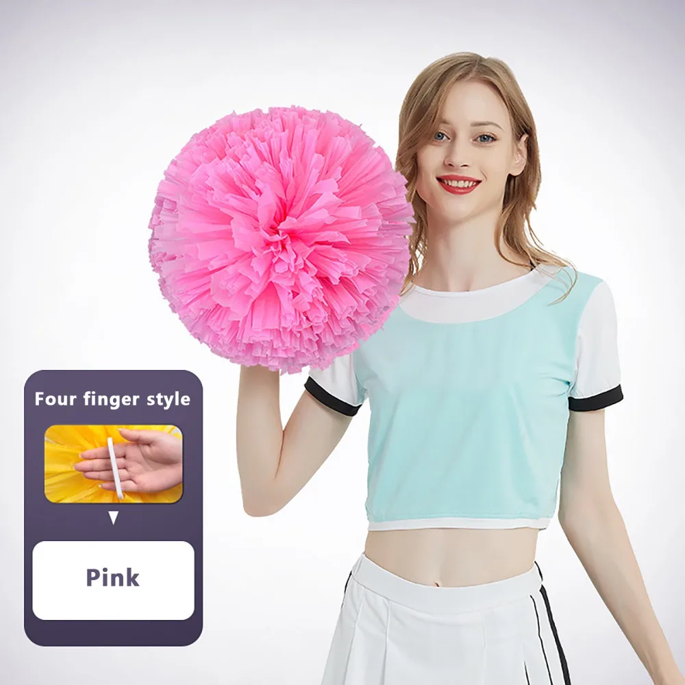 Cheerleading Pom for Sports Meeting Four Fingers Premium Fancy Dress