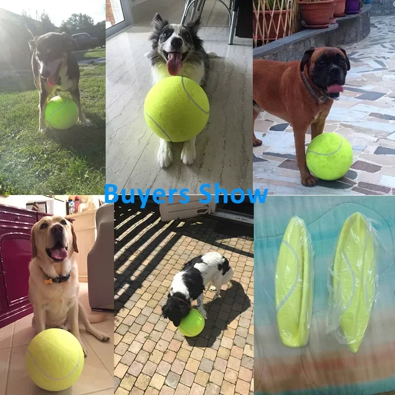 7/9.5Inch Giant Tennis Ball Pet Inflatable Toy for Dog Training Ball 24cm Large Tennis Ball with Air Pump Interactive Dog Toys 6