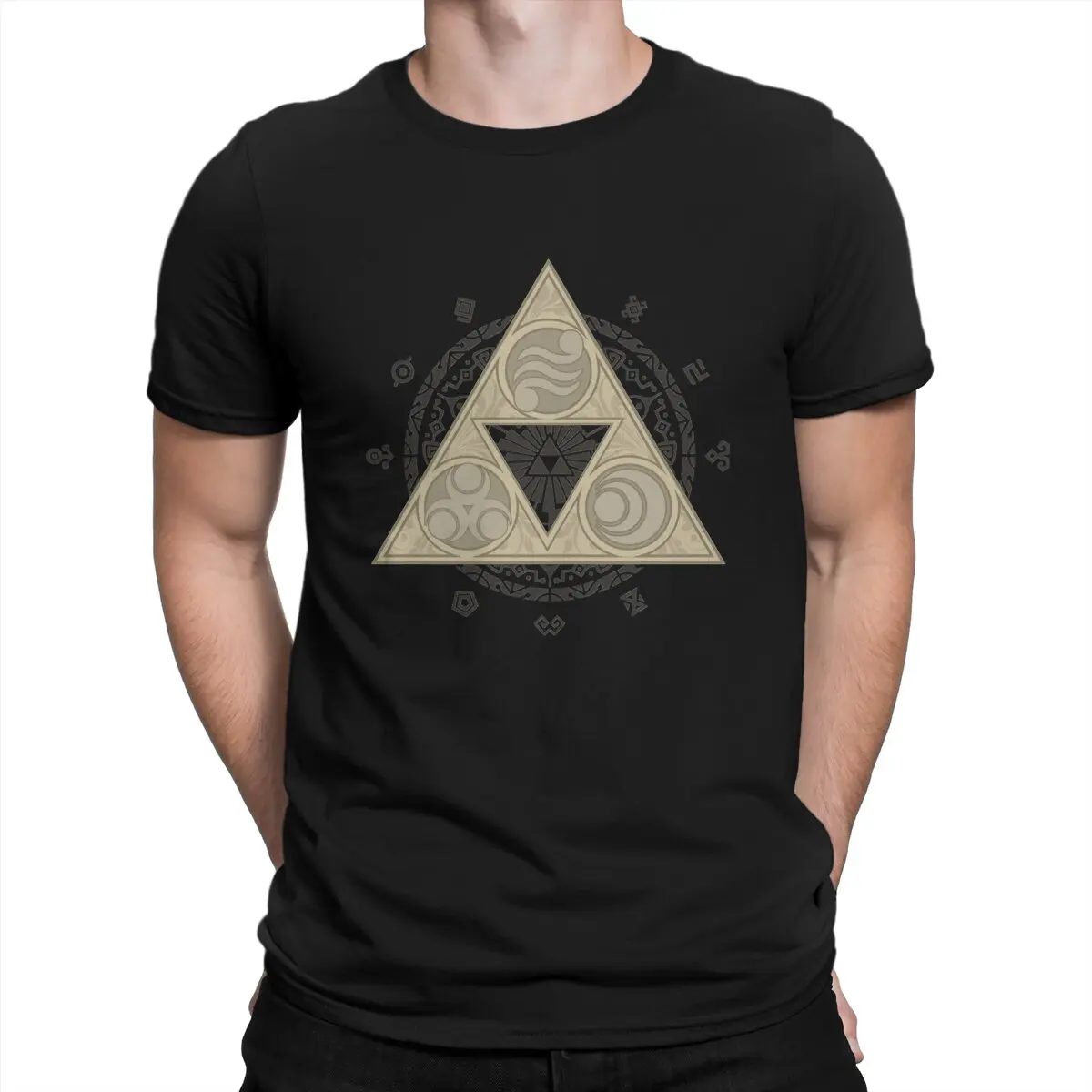 thumbnail image 1 of Camisetas Balance de algodón puro para hombre, camisetas creativas, cuello redondo, camiseta Z-Zelda, ropa de manga corta, 1 of 6