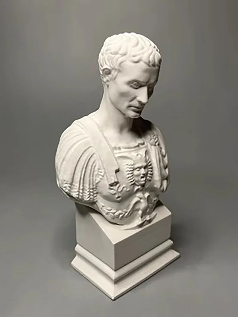 Caesar's plaster statue, sculpture, bust, personality, niche, creative model, decoration, museum, replica