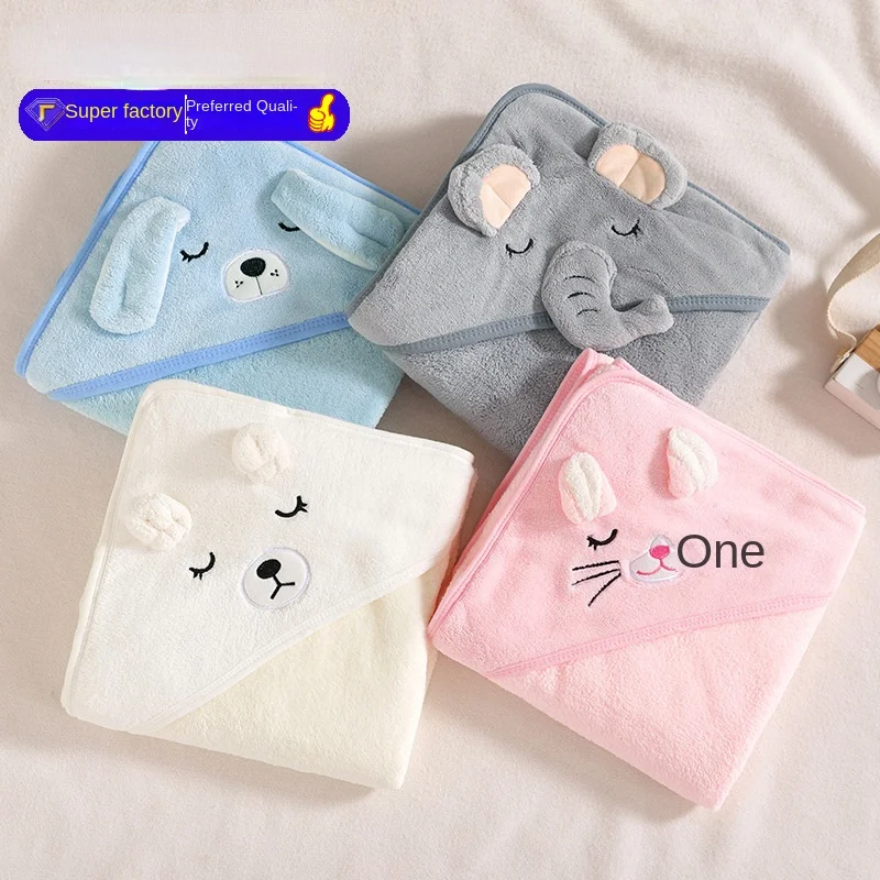 Asciugamano da bagno per bambini accappatoio per bambini coperta per cartoni animati per neonati Super morbida assorbente con cappuccio Hug muslimah - immagine 2