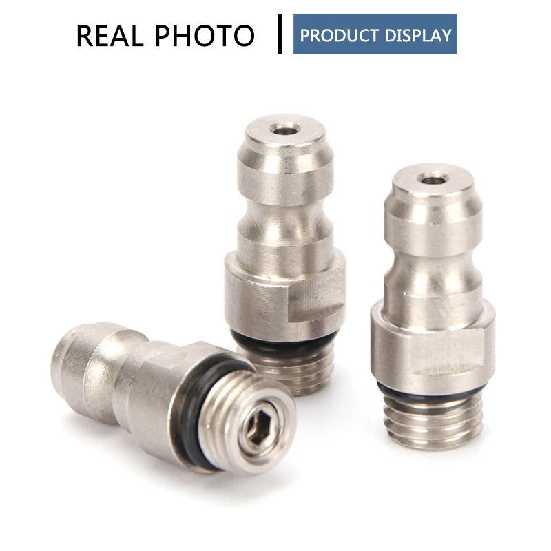 8mm Stainless Steel Quick Plug Coupler M8x1 Thread Adapter Air Refilling Quick Couplings Connectors Fittings 2pcs/set quick connect fittings