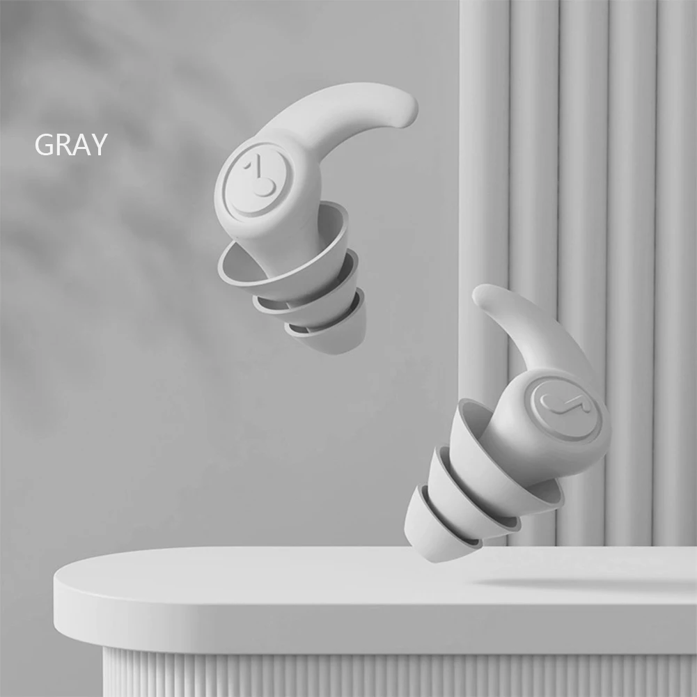 Silicone Noise-Reducing Sleep Earplugs for Soundproof Comfort
