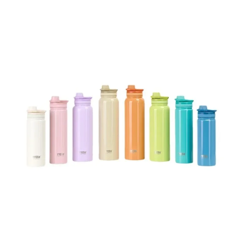 600ML Stainless Steel Thermal Water Bottle With Straw Portable Vacuum Flask Insulated Water Bottle Cold and Heat Thermal Mug