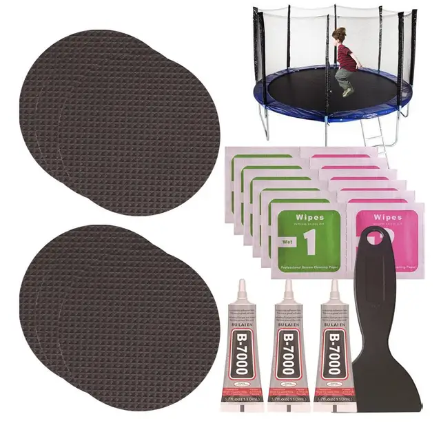 Kit Riparazione Trampolino - Toppe Adesive 10x20 Cm Per Buchi E Strappi | Tappeto Elastico