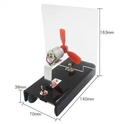 

Action force and reaction force Wind trolley Recoil propeller Air recoil dynamic science and physics experiment