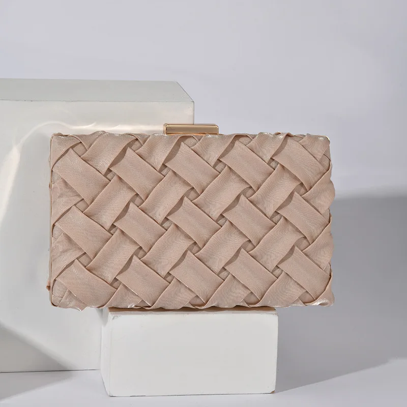 

2023 New Women Weave Eevning Clutch Bags Banquet Women Clutch Purse Wallets With Chain Women Chain Bags Drop Shipping
