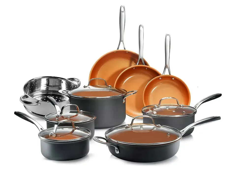 

Pro Hard Anodized Pots and Pans 14 Piece Cookware Set