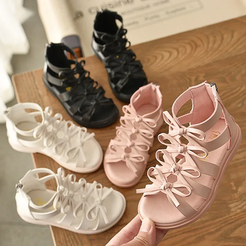 

Size 21-36 Kids Sandals For Girl Summer Outdoor Beach Shoes Girls Gladiator Sandals Small Cute Bowknot Baby Toddler Girl Sandals
