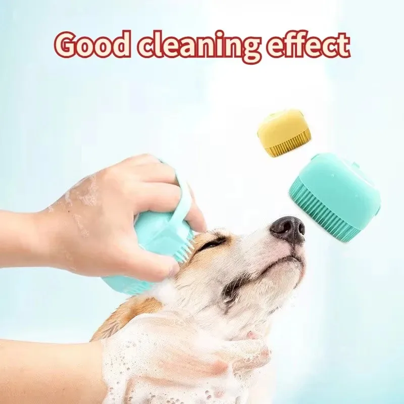 Bathroom Puppy Big Dog Cat Bath Massage Gloves Brush Soft Safety Silicone Pet Accessories For Dogs Cats Tools Mascotas Products