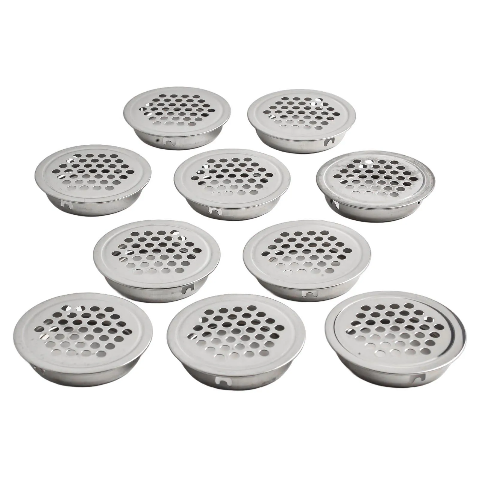 10pcs Vent Covers Round Cabinet Air Duct Vent Mesh Hole Plug Decoration Cover Wardrobe Grille Ventilation Door Systems