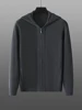 Aliselect Men Pure Cashmere Hooded Cardigan Autumn Winter New Zipper Knit Jacket Thick Sweater Leisure Plus Size Coat Warm Shirt 1