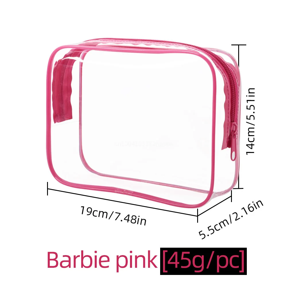 PVC Travel Storage Bag Cosmetic Bags Waterproof Transparent Cases Large Capacity Plastic Zipper Wash Bag Portable Make Up Pounch 3