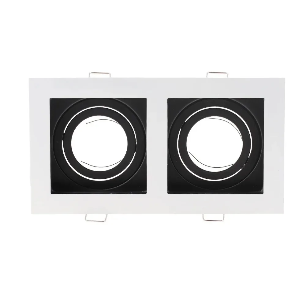 1/10PCS 라운드 스퀘어 매립형 LED 통 조절 가능한 천장 조명 GU10 MR16 스포트 라이트 홈 거실 침실 조명