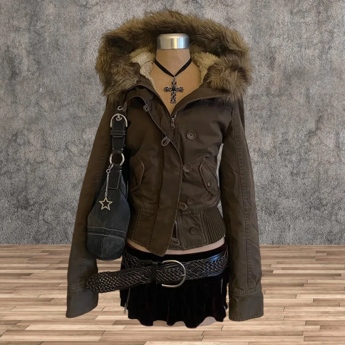 Vintage Retro Hooded Jacket