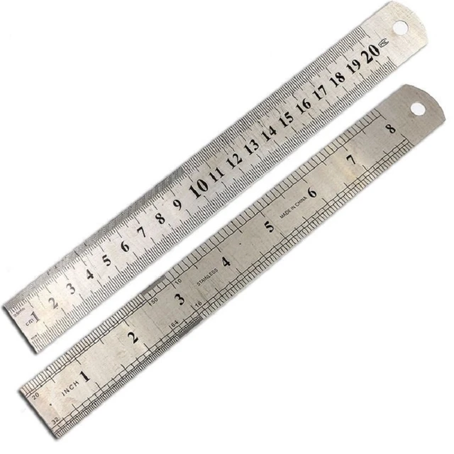 Double Side Stainless Steel Straight Ruler Metric Rule Precision Measuring  Tool 15cm/6 inch 30cm/12 inch School Office Supplies - AliExpress