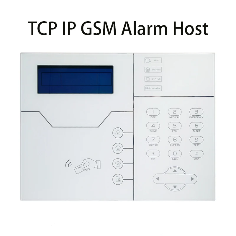 433MHz Focus ST-VGT Alarm Host Panel RJ45 Ethernet Cable Port TCP IP GSM Network Support French English for Home Security security alarm host