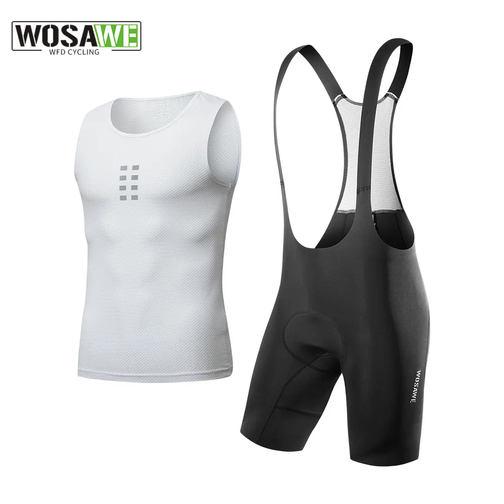 

WOSAWE Cycling Jersey Set Men Cycling Clothing Road Bike Shirts Suit Bicycle Bib Shorts MTB Ropa Ciclismo Maillot 2023