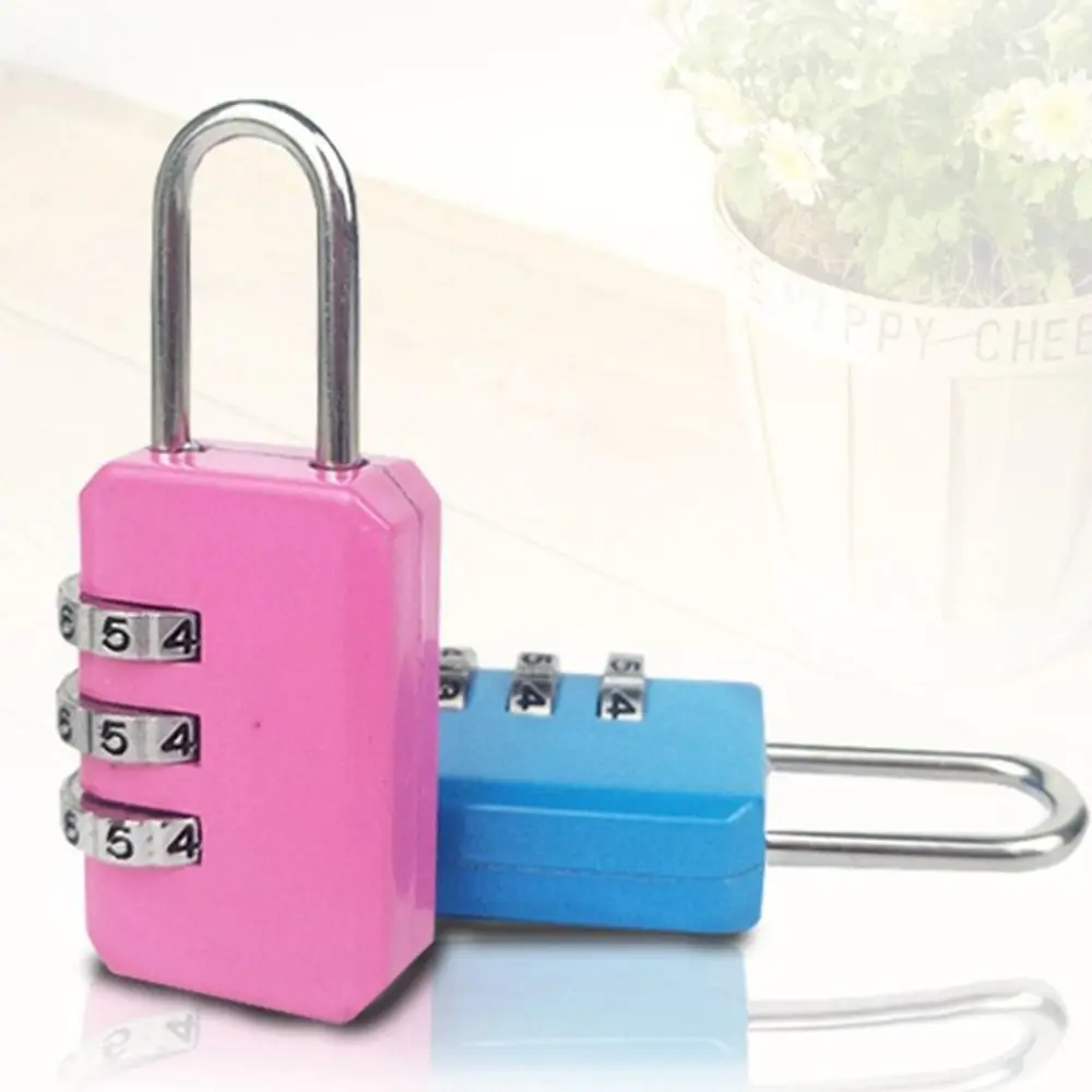 Portable Combination Lock Code Lock Dormitory Cabinet  Lock Luggage Padlock 3 Digit Password Lock Backpack Zipper Lock