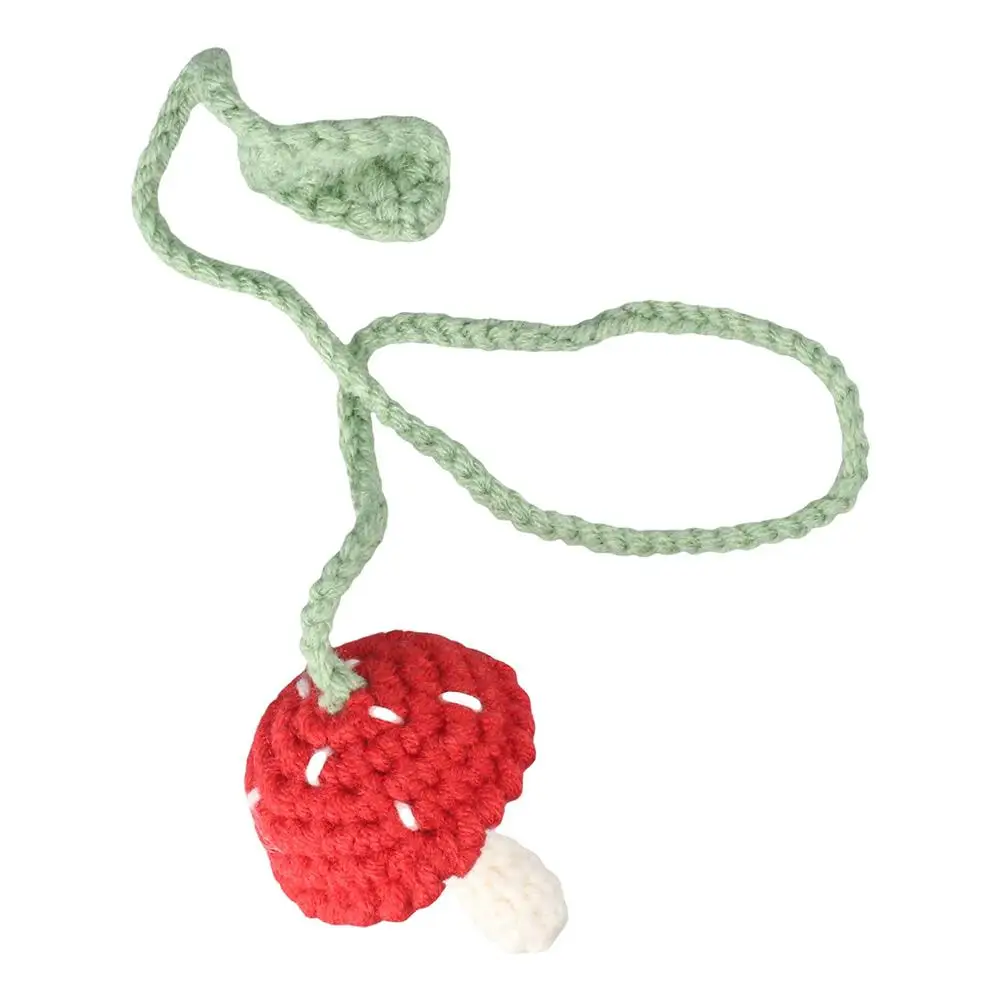 Bookmark Page Holder Bookmark Holder Crochet Bookmark 3D Cute Mushrooms Leaves Bookmarks Handmade Knitted Book Clip Pagination Mark for Readers Book Lovers Unique Personalized Gifts