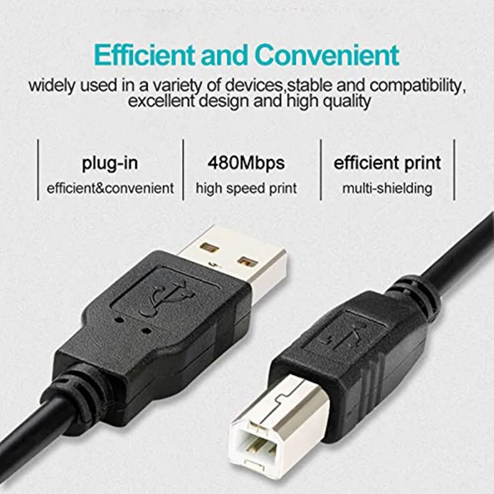 Фото USB кабель для принтера Canon MG3650 HP DeskJet 3630 Envy 4524 Epson №5