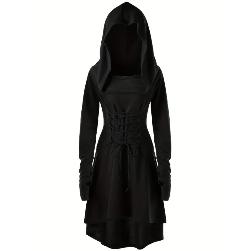 Party Dress Women's Clothing Stage Performance Costume Long Sleeve Hooded Cos Dress