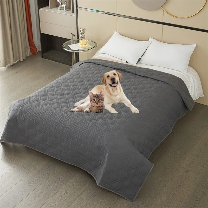 

Waterproof Bedspread Pads Reusable Non-Slip King Size Bed Sheet Covers Kids Pet Dog Cat Blanket Bed Mattress Protector Washable