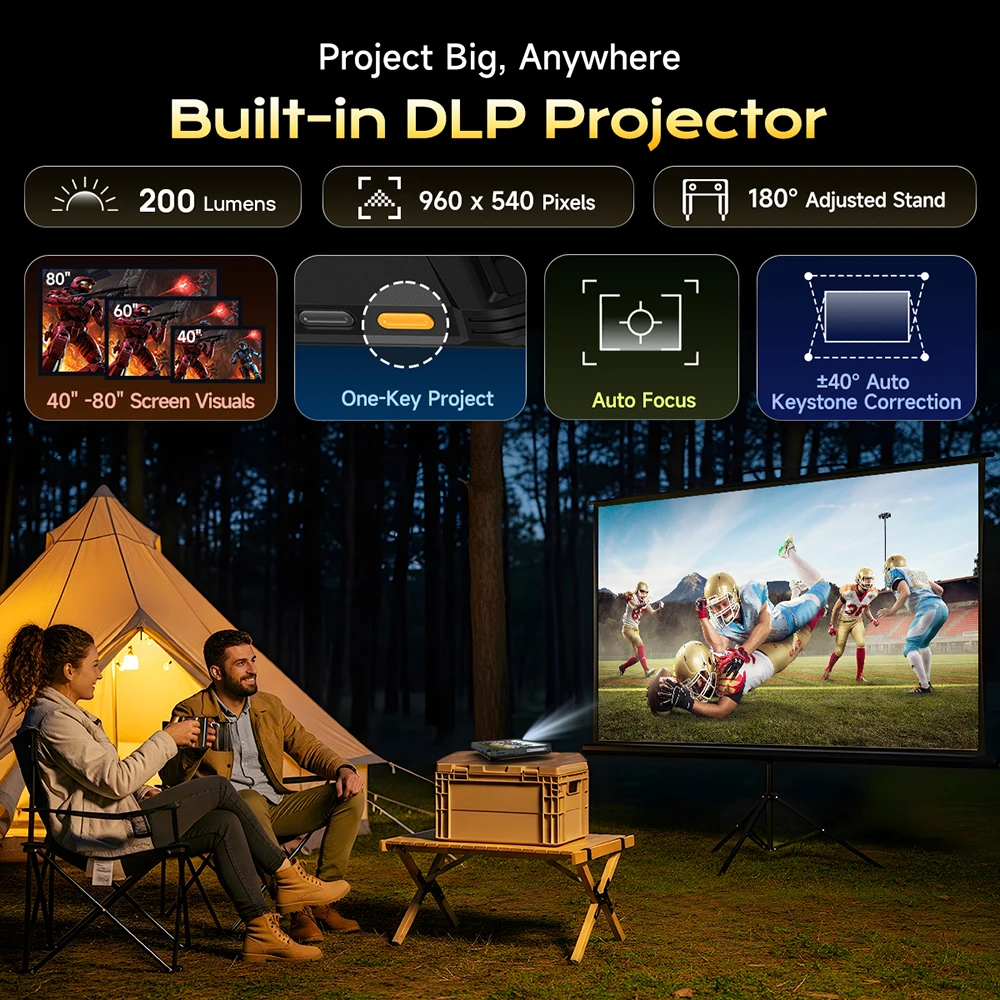 【Ships from US】Ulefone  Rugged Tablet Armor Pad 5 Ultra 5G, Portable Projector 200LM ,24200 mAh ,120W Up to 12GB +512GB ,Andro