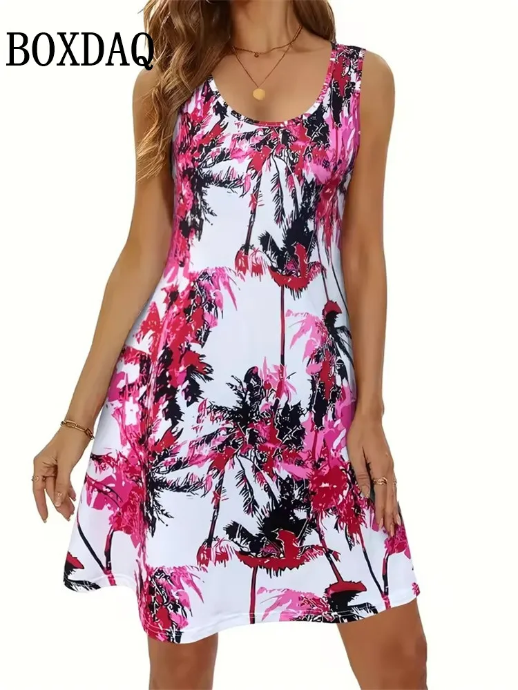 Casual Flower Tank Short Dress 4