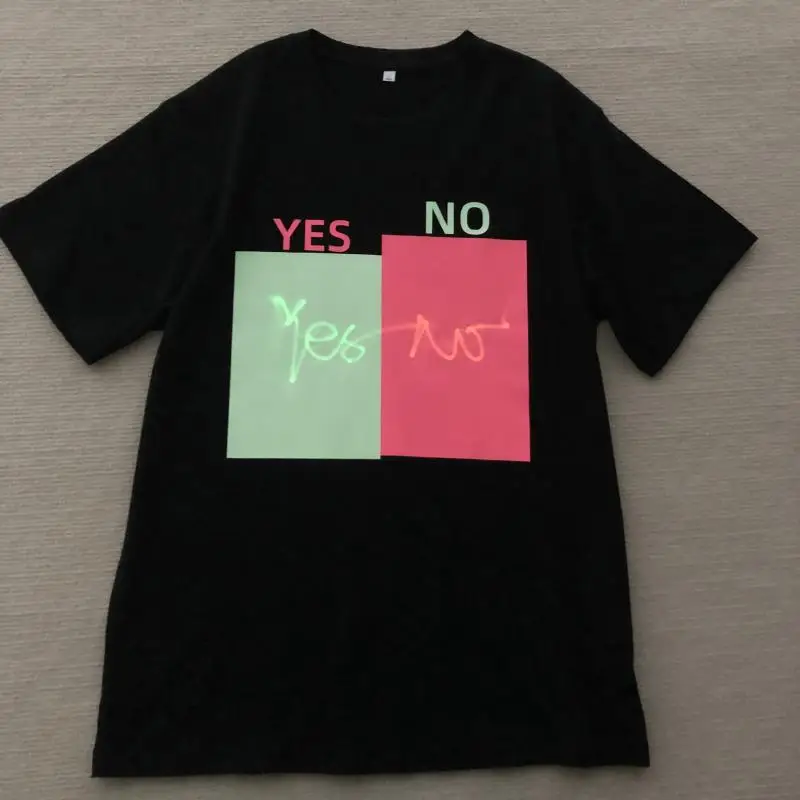 E-BAIHUI, camiseta interactiva creativa con brillo para hombre en