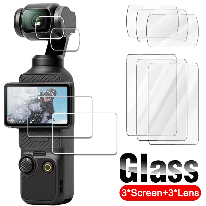 Protection écran et objectif verre trempé pour DJI Osmo Pocket 3 - Lot 1/2/3